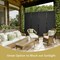 4-Panel Foldable Room Divider Privacy Screen with Steel Frame